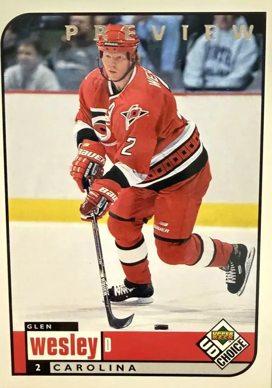 Хоккей. Карточка Glen Wesley - Глен Уэсли Carolina Hurricanes - Каролина НХЛ/NHL