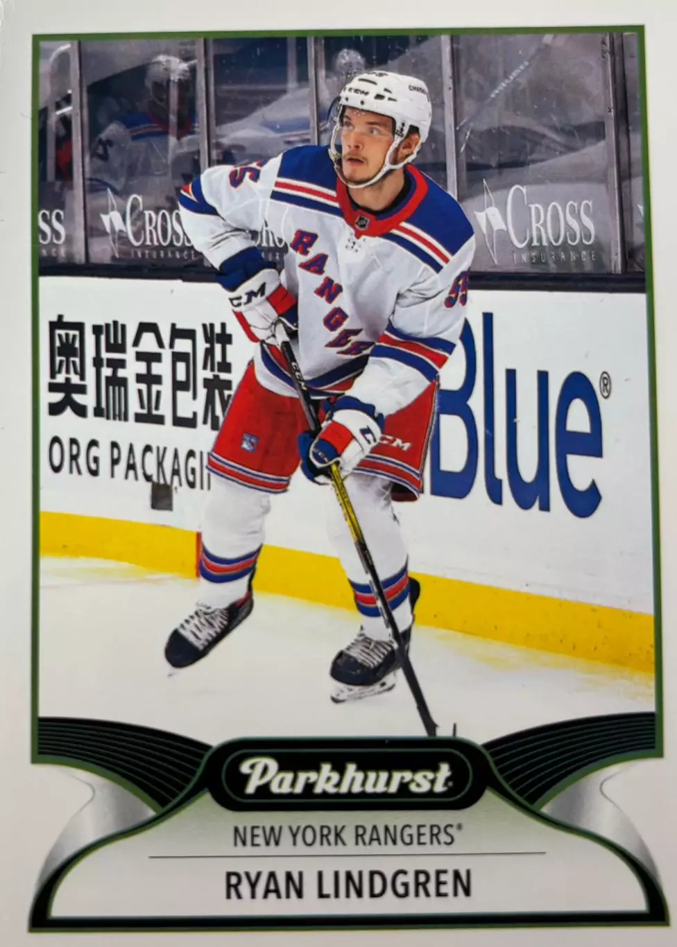 Хоккей. Карточка Ryan Lindgren-Райан Линдгрен New York Rangers/Рейнджерс НХЛ/NHL