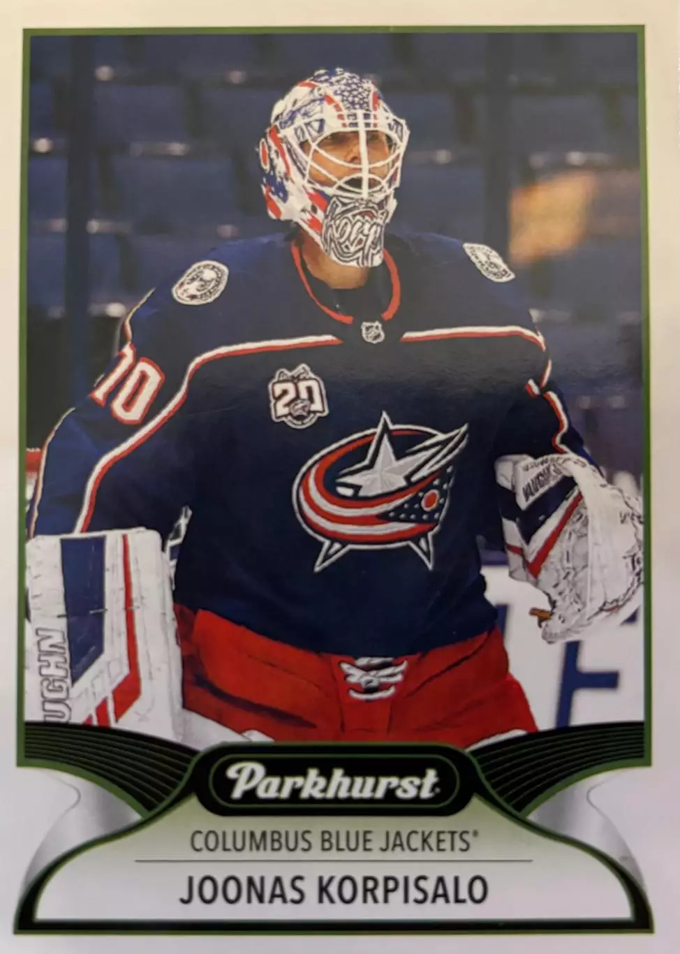 Карточка Korpisalo - Йоонас Корписало Columbus Blue Jackets - Коламбус НХЛ/NHL
