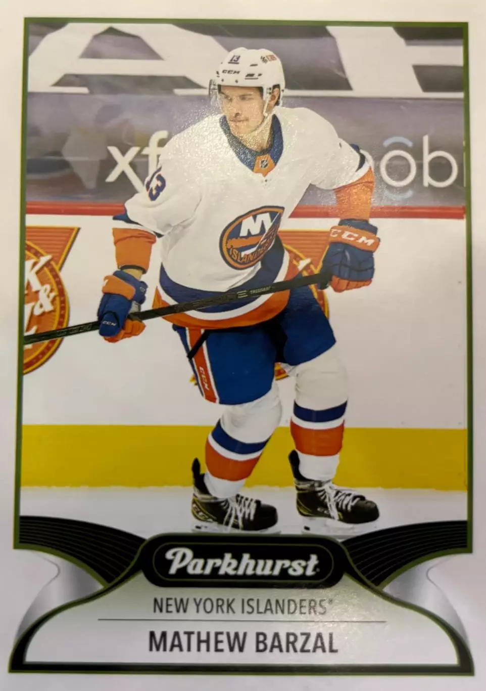 Хоккей. Карточка Mathew Barzal/Мэтью Барзал New York Islanders/Айлендерс НХЛ NHL