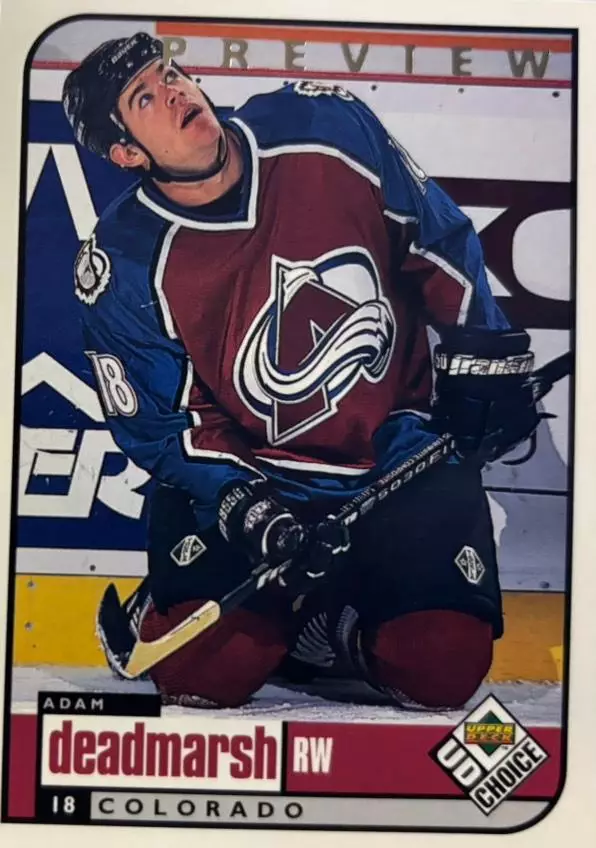 Хоккей. Карточка Adam Deadmarsh-Адам Дэдмарш Colorado Avalanche-Колорадо НХЛ/NHL