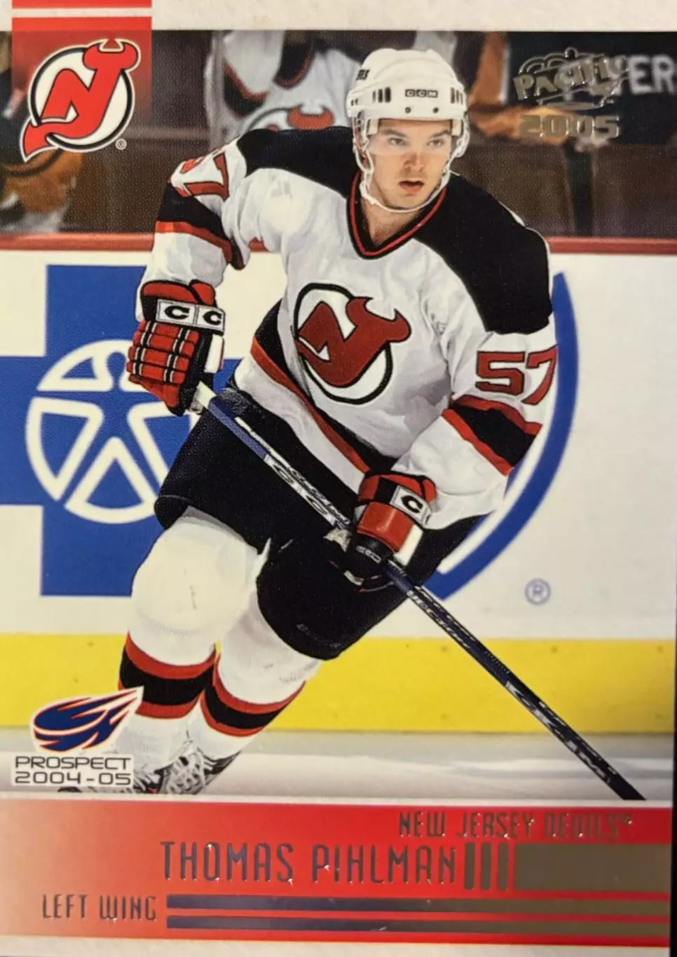 Хоккей. Карточка Thomas Pihlman-Туомас Пильман New Jersey Devils/Девилз НХЛ/NHL
