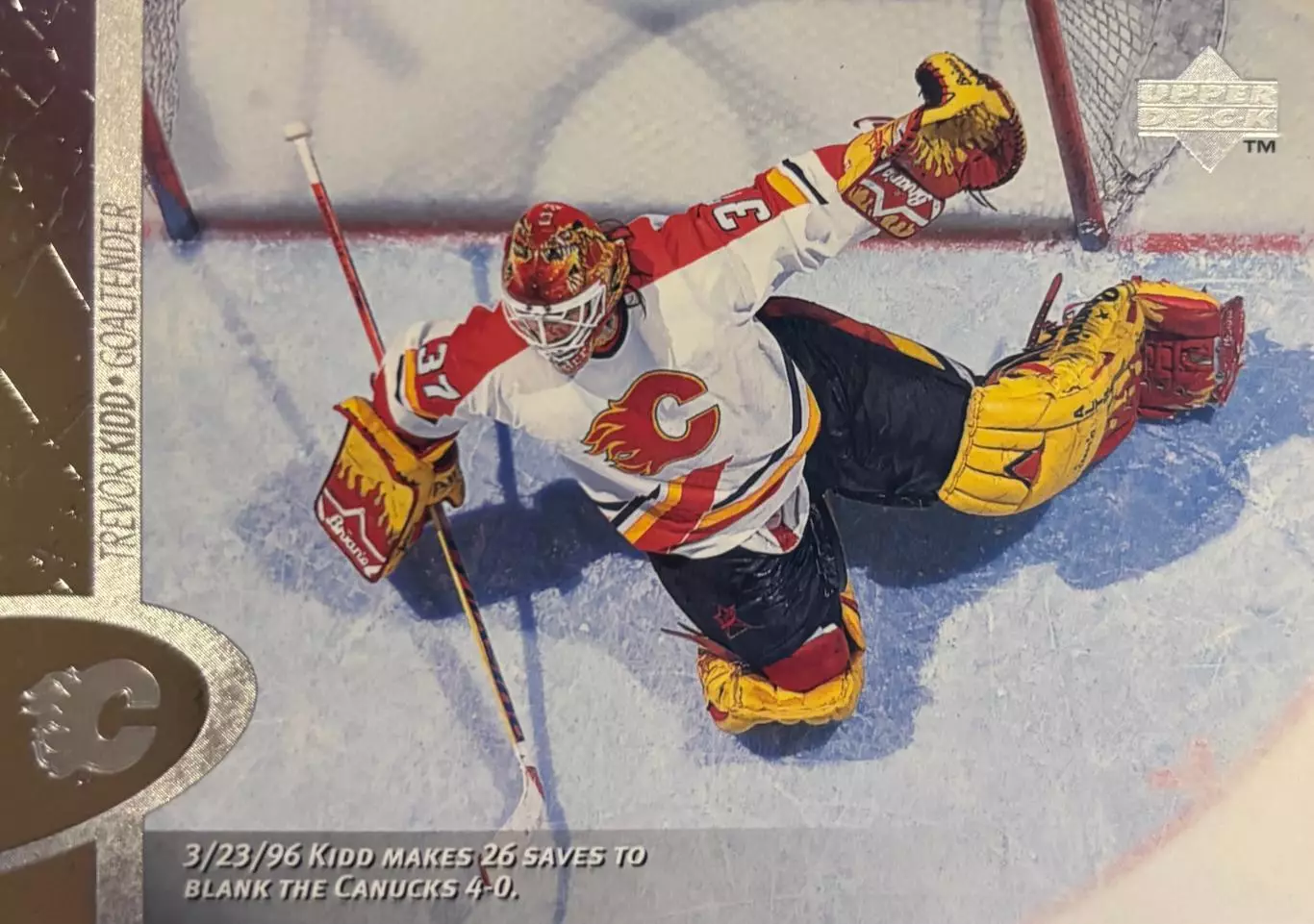 Хоккей. Карточка Trevor Kidd-Тревор Кидд Calgary Flames - Калгари Флэймз НХЛ-NHL