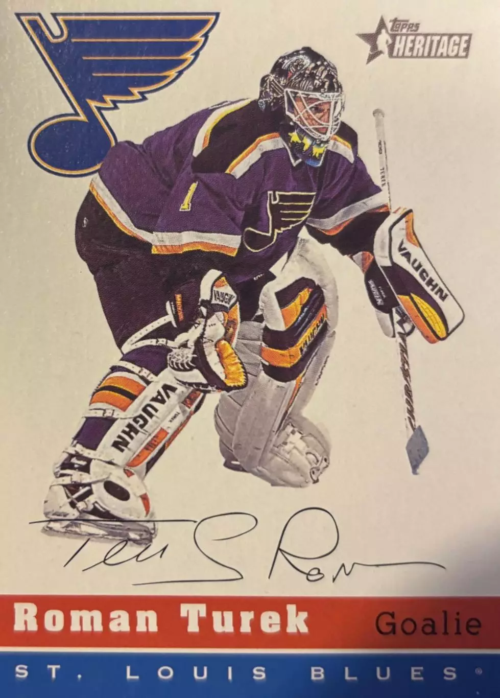 Хоккей. Карточка Roman Turek-Роман Турек St. Louis Blues/Сент-Луис Блюз НХЛ-NHL