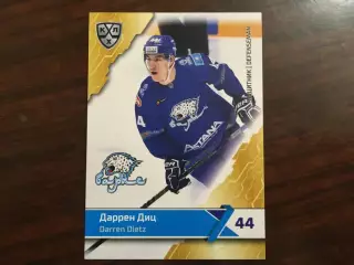 Хоккей. Карточка Даррен Диц Барыс Астана КХЛ/KHL сезон 2018-19 SeReal