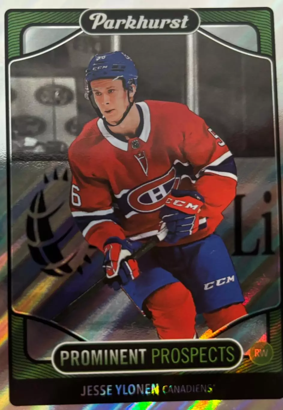Карточка Jesse Ylonen-Ессе Илонен Montreal Canadiens-Монреаль Канадиенс НХЛ/NHL