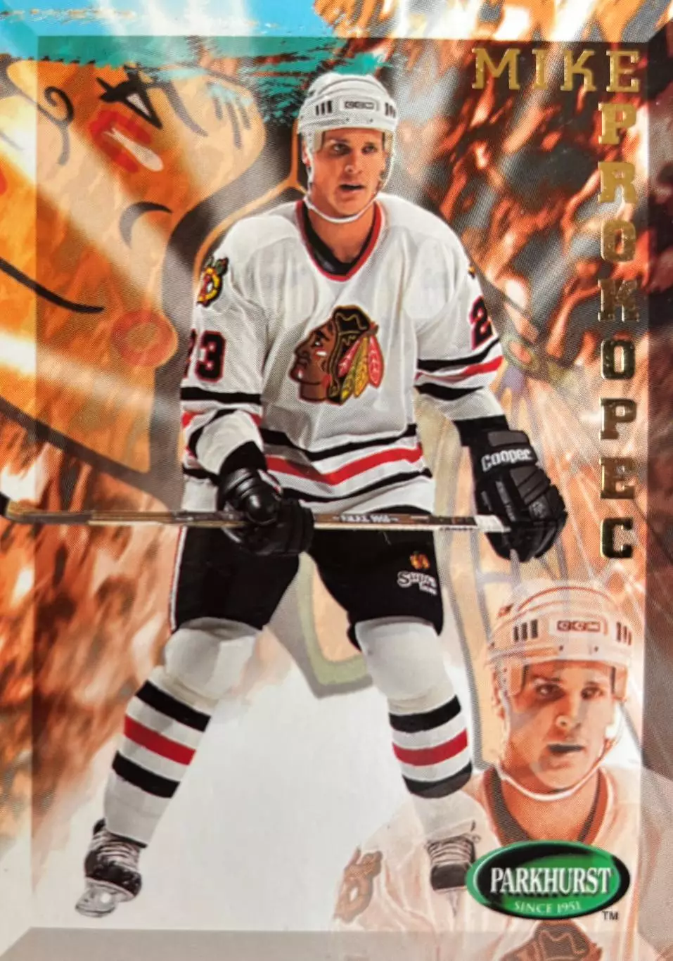 Хоккей. Карточка Mike Prokopec-Майк Прокопец Chicago Blackhawks - Чикаго НХЛ/NHL