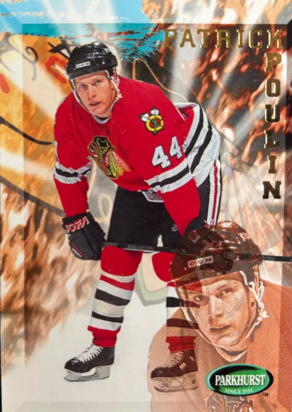 Карточка Patrick Poulin-Патрик Пулин Chicago Blackhawks-Чикаго Блэкхокс НХЛ/NHL