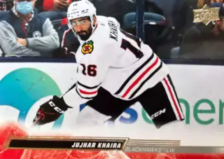 Хоккей. Карточка Jujhar Khaira-Джуджхар Хайра Chicago Blackhawks-Чикаго НХЛ/NHL