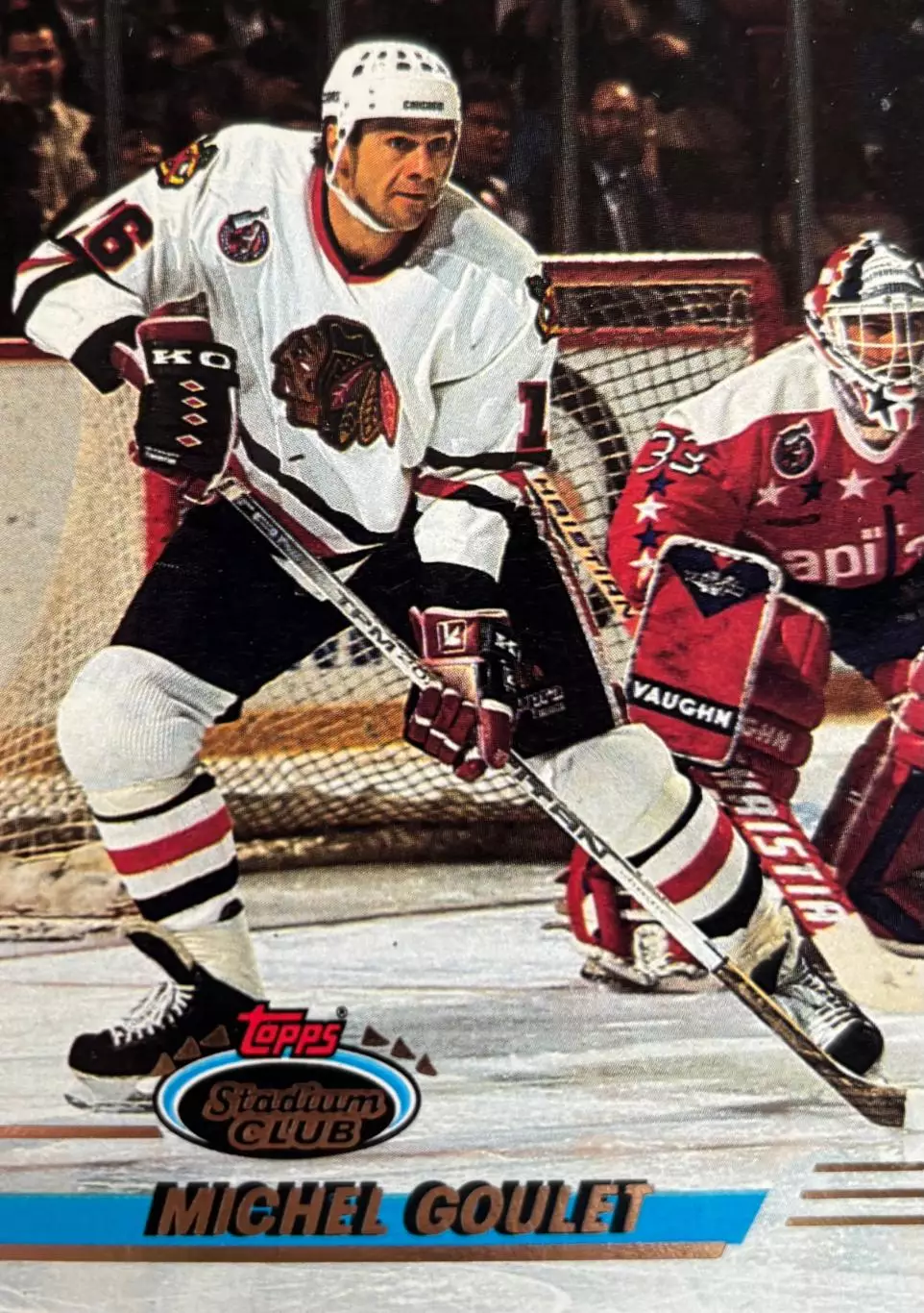 Хоккей. Карточка Michel Goulet - Мишель Гуле Chicago Blackhawks - Чикаго НХЛ/NHL