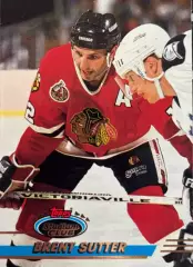 Хоккей. Карточка Brent Sutter - Брент Саттер Chicago Blackhawks - Чикаго НХЛ/NHL