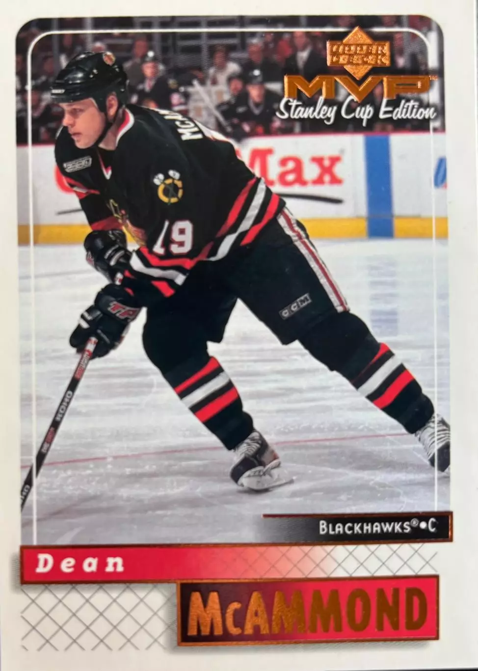 Хоккей. Карточка Dean McAmmond-Дин Макаммонд Chicago Blackhawks-Чикаго НХЛ/NHL