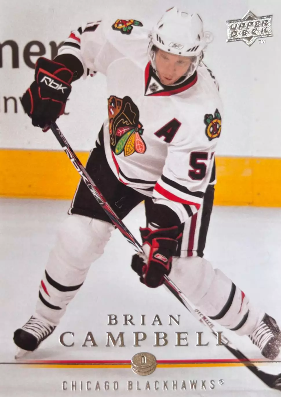 Хоккей Карточка Brian Campbell-Брайан Кэмпбелл Chicago Blackhawks-Чикаго НХЛ/NHL