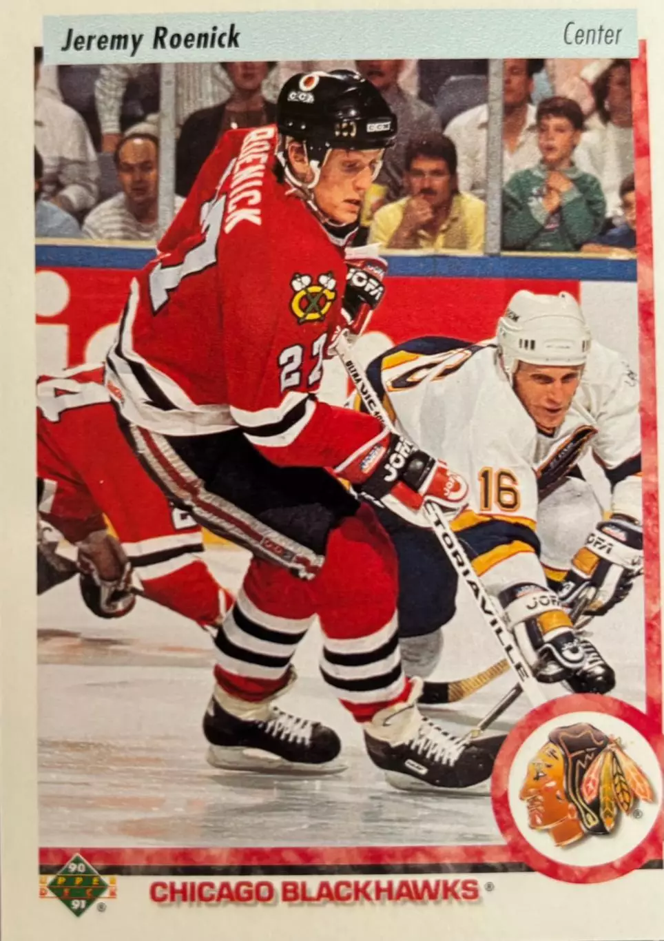 Хоккей. Карточка Jeremy Roenick-Джереми Реник Chicago Blackhawks-Чикаго НХЛ-NHL