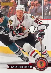 Хоккей Карточка Gary Suter-Гэри Сутер Chicago Blackhawks-Чикаго Блэкхокс НХЛ-NHL