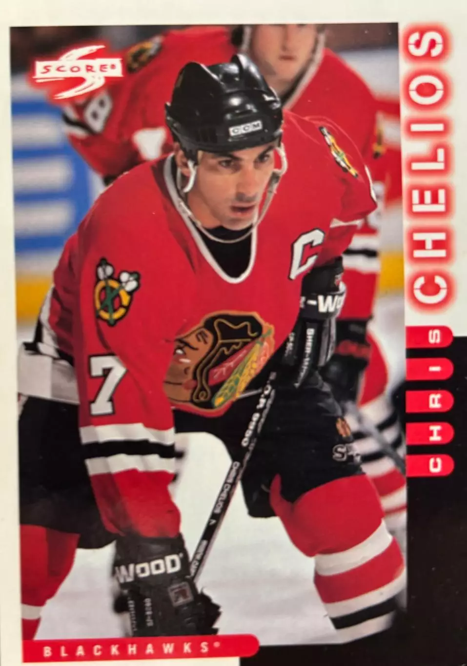 Хоккей. Карточка Chris Chelios - Крис Челиос Chicago Blackhawks - Чикаго НХЛ-NHL