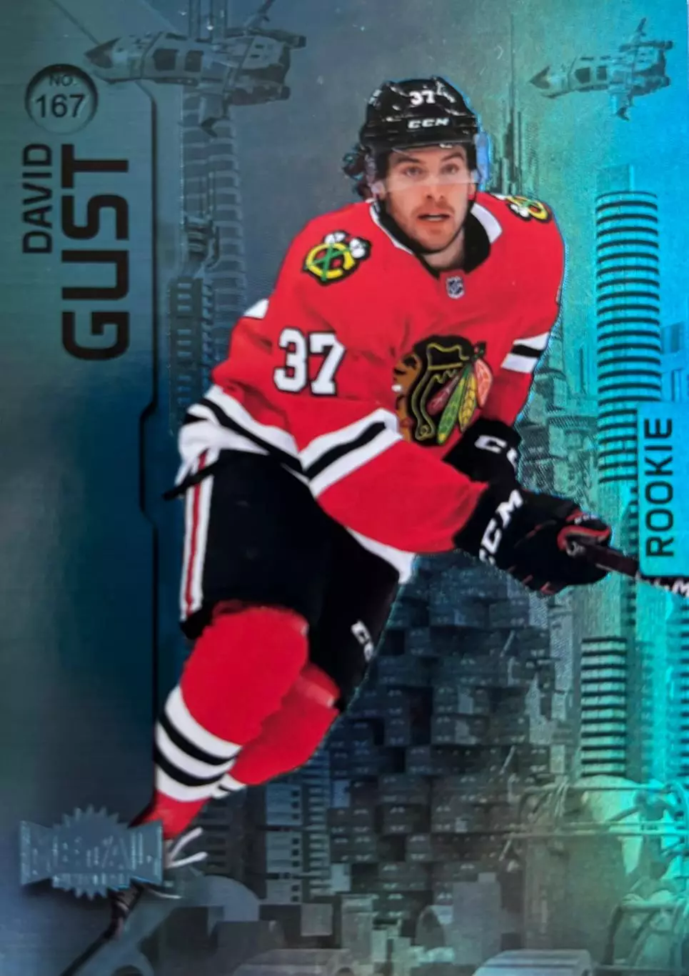 Хоккей Карточка David Gust-Дэвид Гаст Chicago Blackhawks-Чикаго Блэкхокс НХЛ/NHL