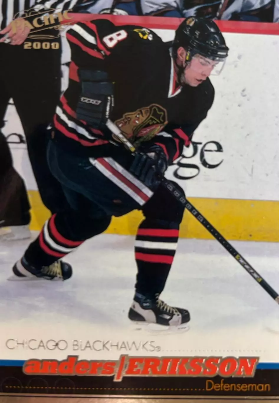 Карточка Андерс Эрикссон Chicago Blackhawks, Металлург Магнитогорск НХЛ/NHL