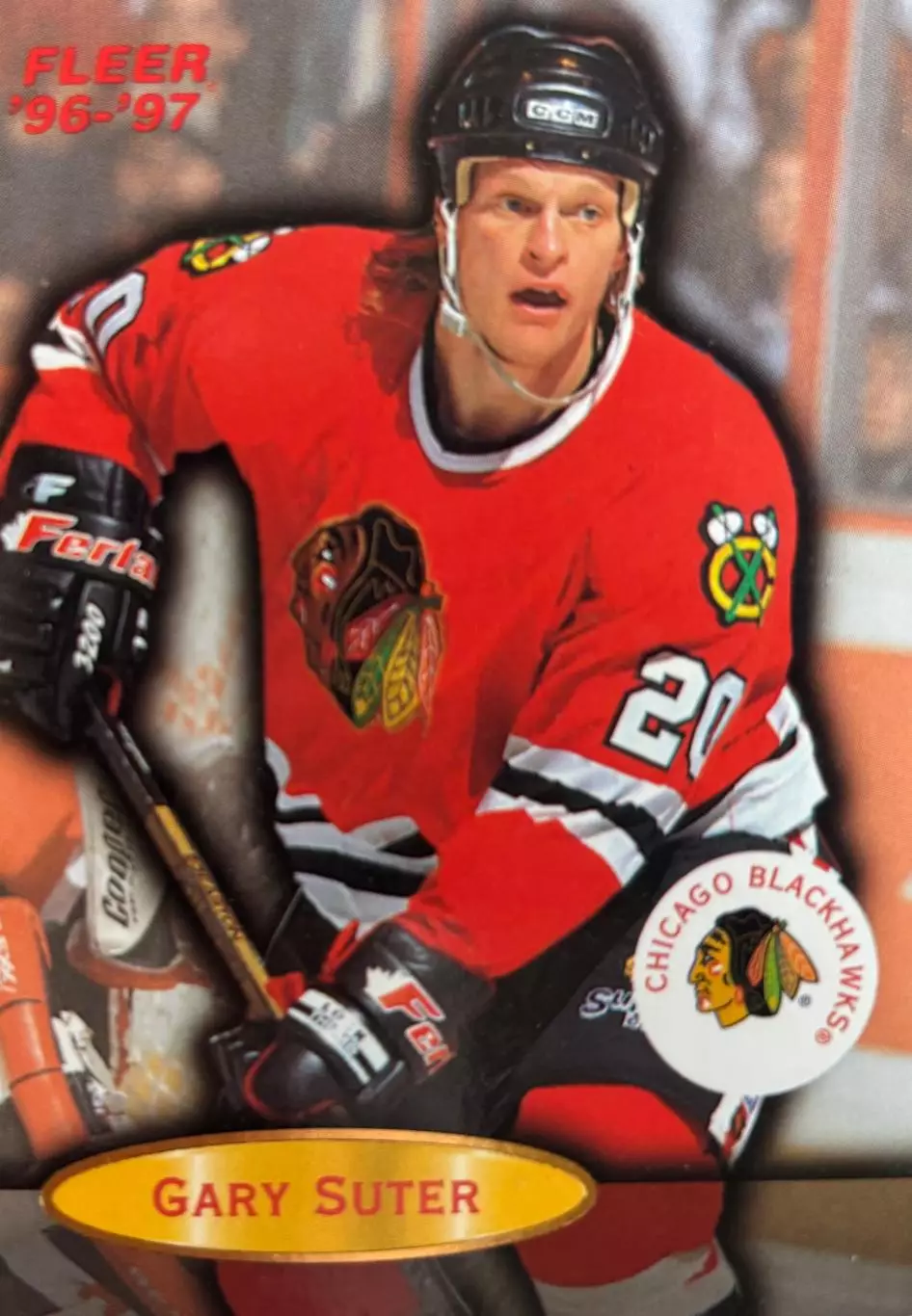 Хоккей Карточка Gary Suter-Гэри Сутер Chicago Blackhawks-Чикаго Блэкхокс НХЛ NHL
