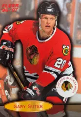 Хоккей Карточка Gary Suter-Гэри Сутер Chicago Blackhawks-Чикаго Блэкхокс НХЛ NHL