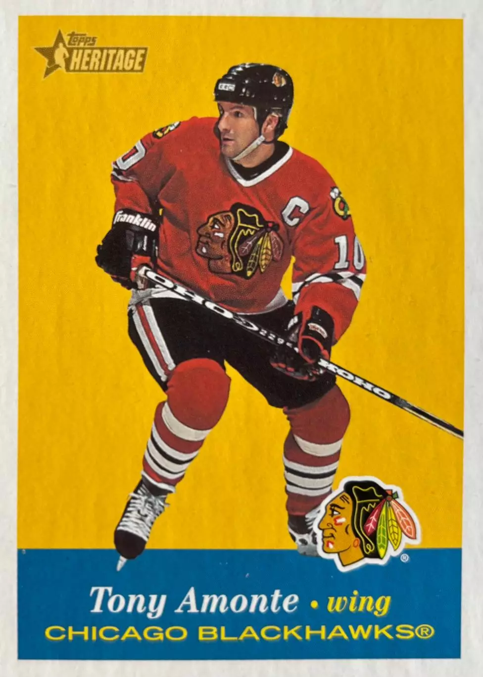 Хоккей. Карточка Tony Amonte - Тони Амонте Chicago Blackhawks - Чикаго НХЛ-NHL