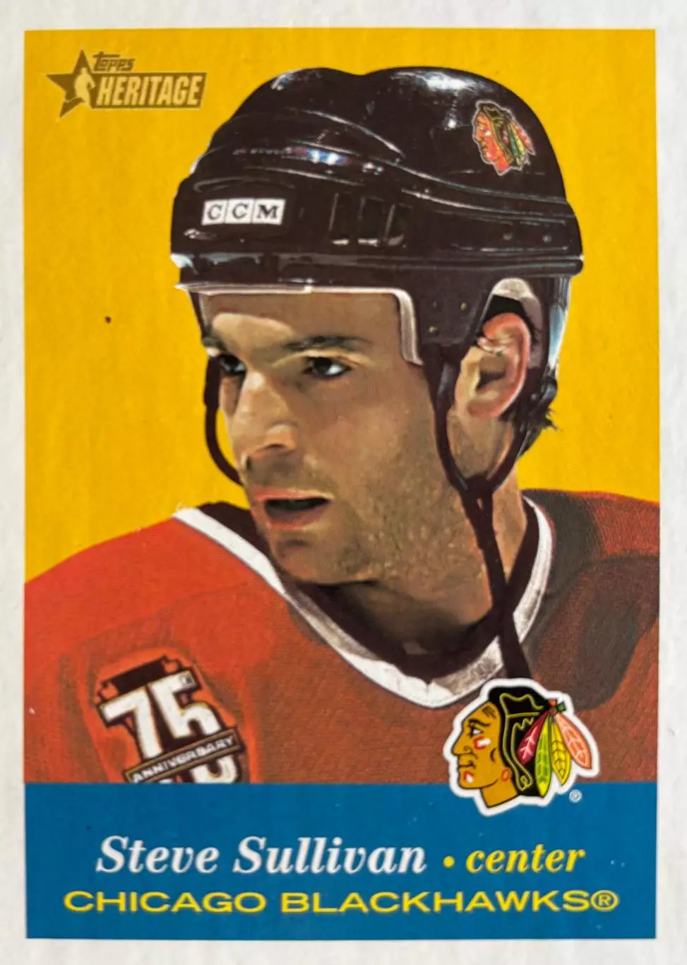 Хоккей. Карточка Steve Sullivan-Стив Салливан Chicago Blackhawks-Чикаго НХЛ/NHL