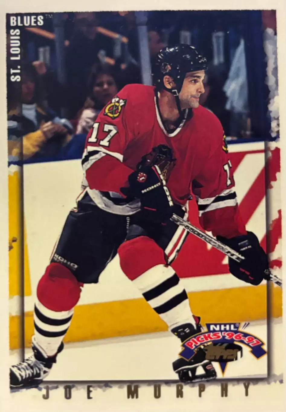 Хоккей. Карточка Joe Murphy-Джо Мерфи Chicago Blackhawks-Чикаго Блэкхокс НХЛ/NHL