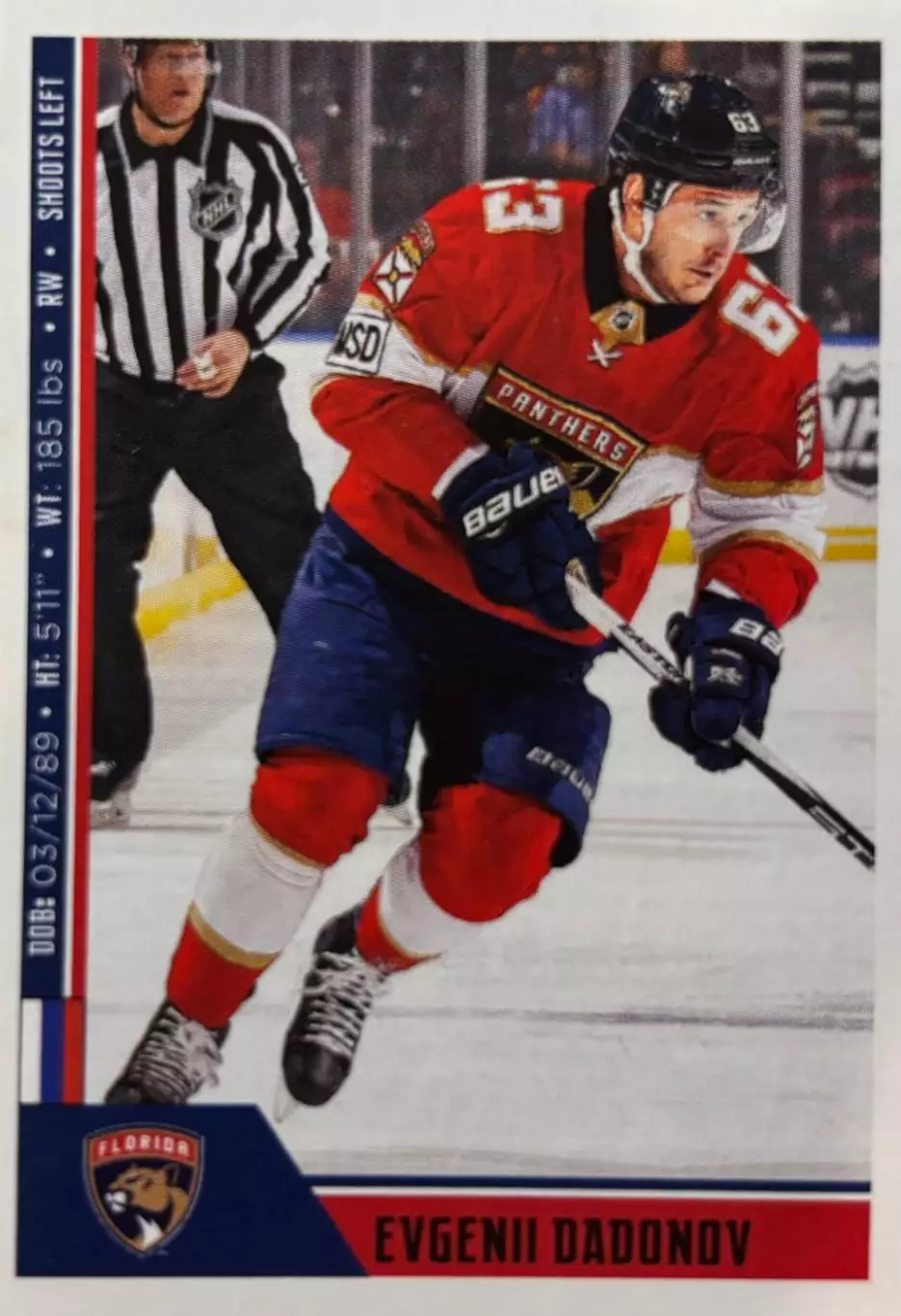 Наклейка Евгений Дадонов Florida Panthers/Флорида, СКА, Трактор, Донбасс НХЛ/КХЛ