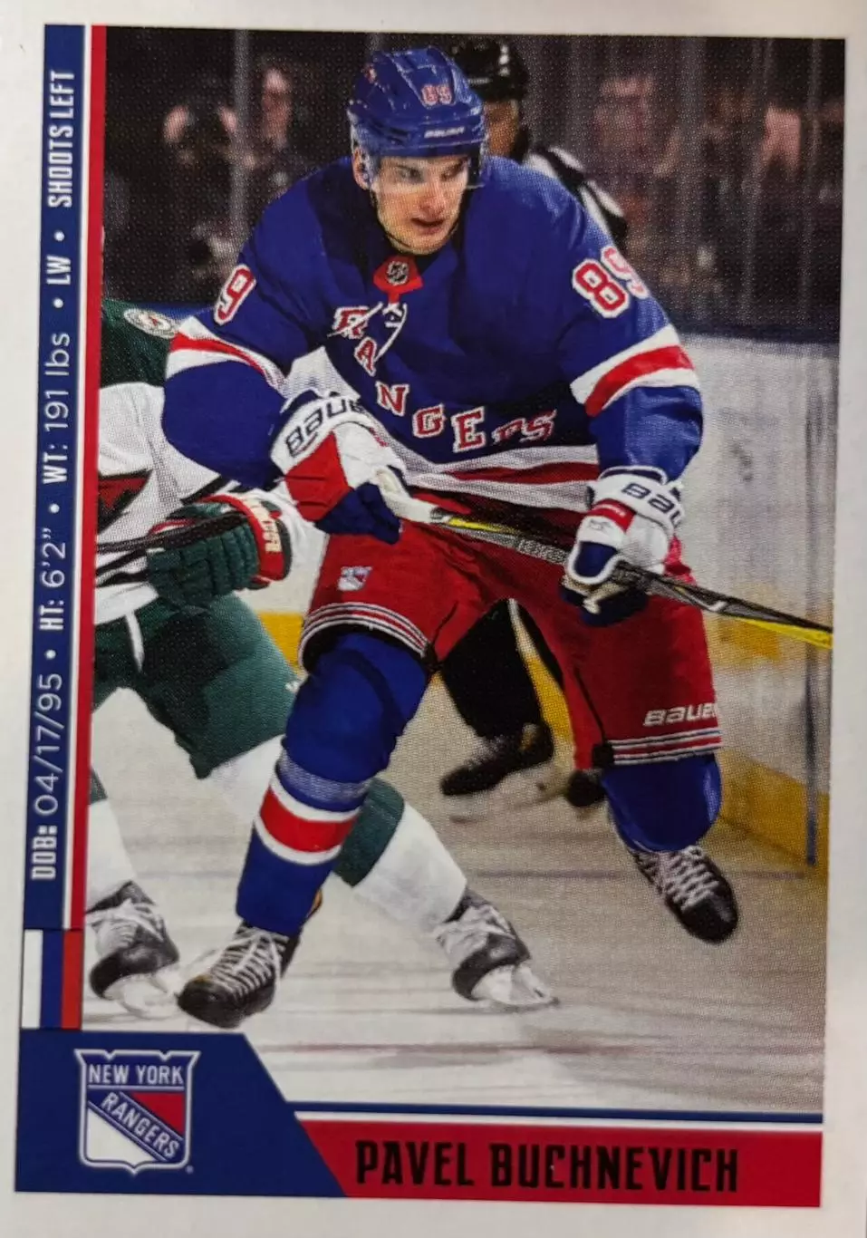 Наклейка Павел Бучневич New York Rangers/Рейнджерс, Северсталь, СКА НХЛ/NHL/КХЛ