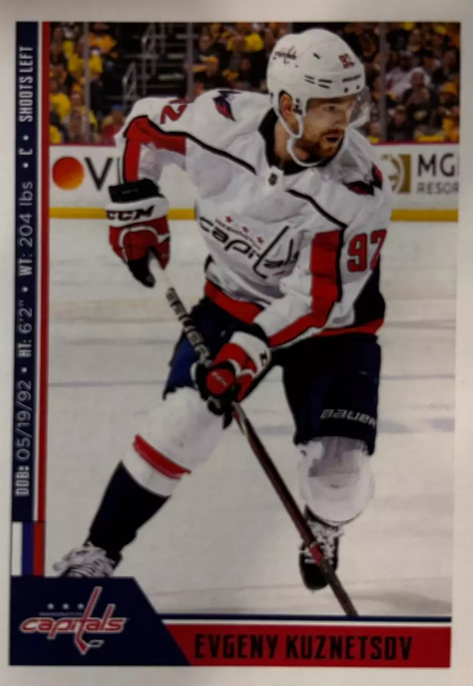 Наклейка Евгений Кузнецов Washington Capitals, Трактор, СКА, Сибирь НХЛ/КХЛ/NHL
