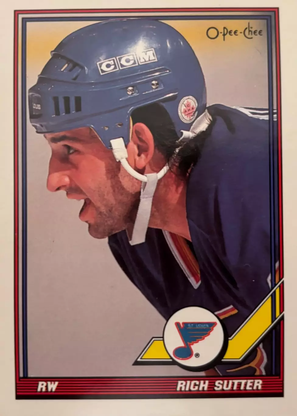 Хоккей. Карточка Rich Sutter - Рич Саттер St. Louis Blues/Сент-Луис Блюз НХЛ/NHL