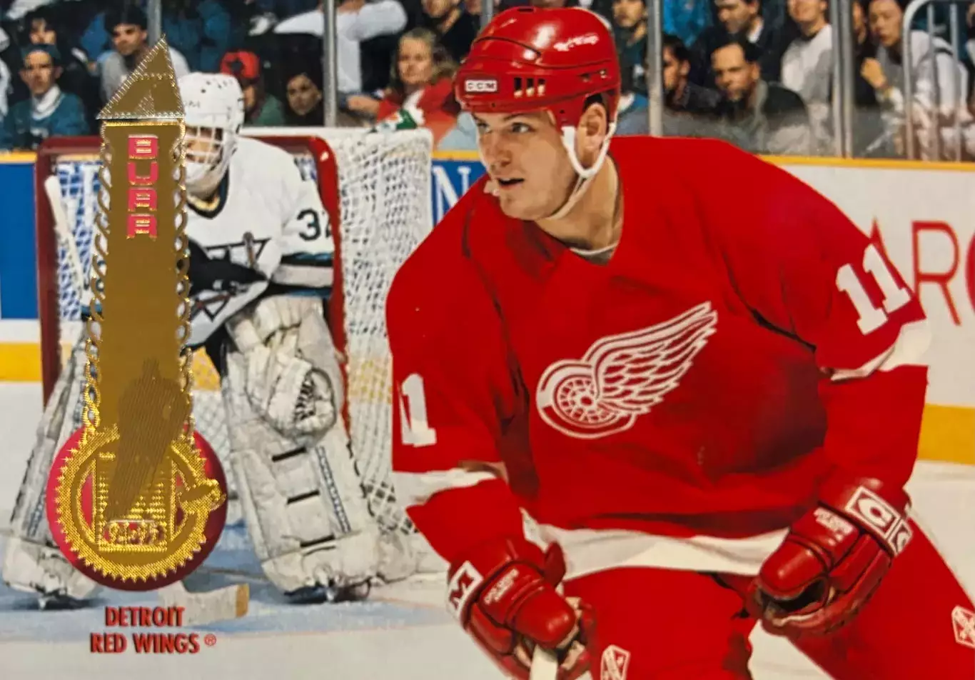 Хоккей. Карточка Shawn Burr-Шон Бурр Detroit Red Wings-Детройт Ред Уингз НХЛ-NHL