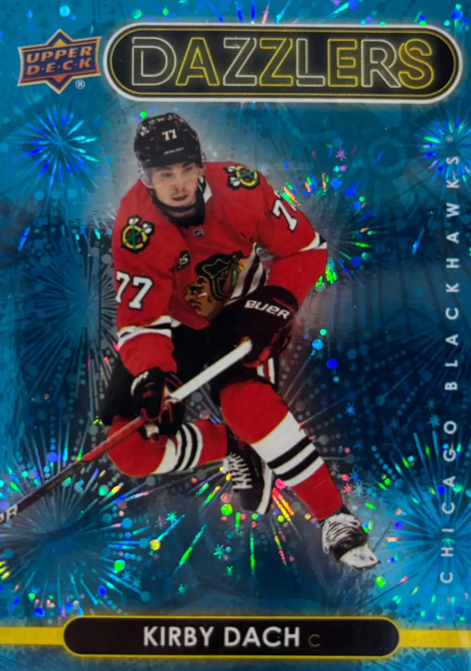 Хоккей. Карточка Kirby Dach-Кирби Дак Chicago Blackhawks-Чикаго Блэкхокс НХЛ-NHL