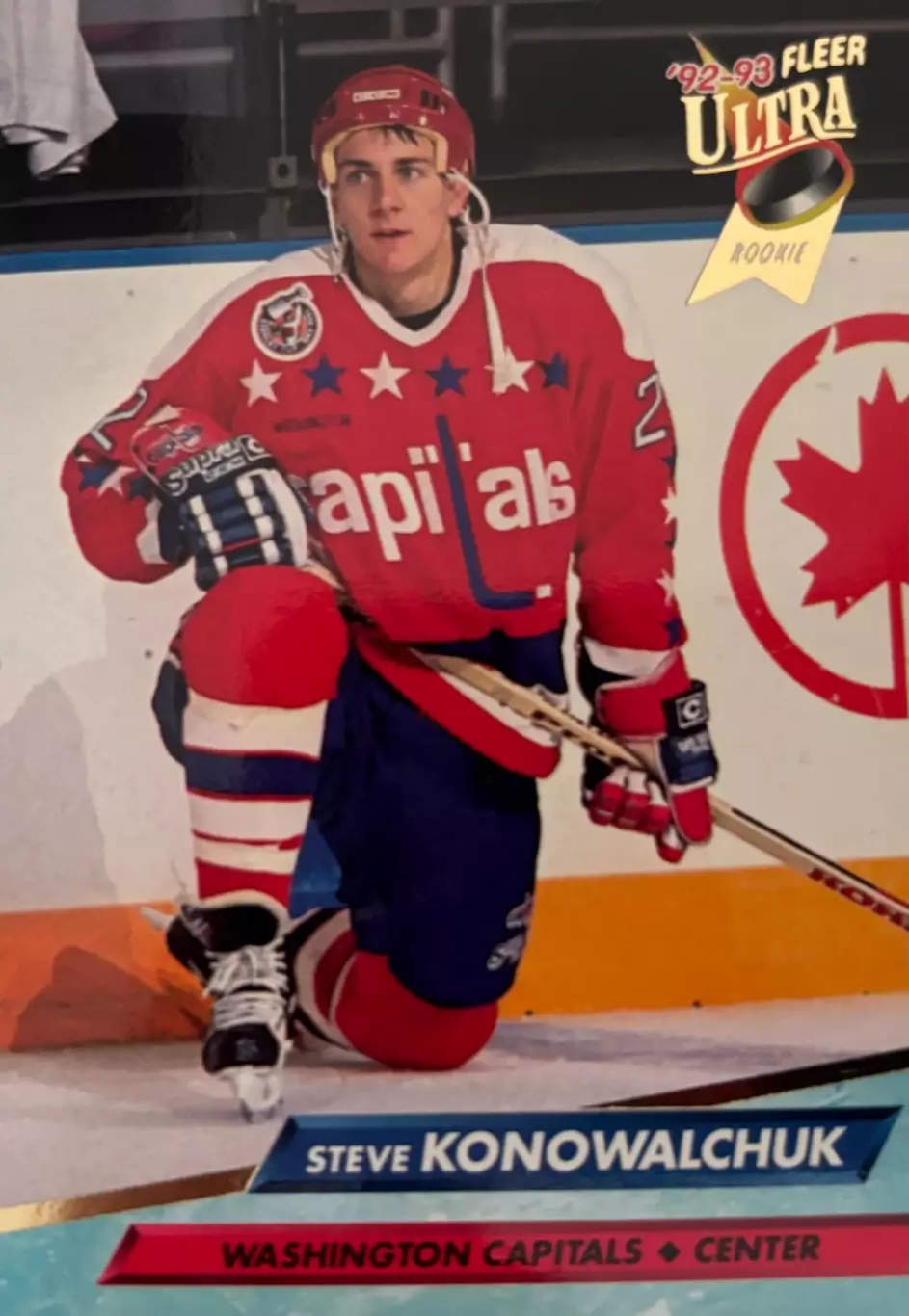 Карточка Konowalchuk-Стив Коновальчук Washington Capitals-Вашингтон НХЛ/NHL