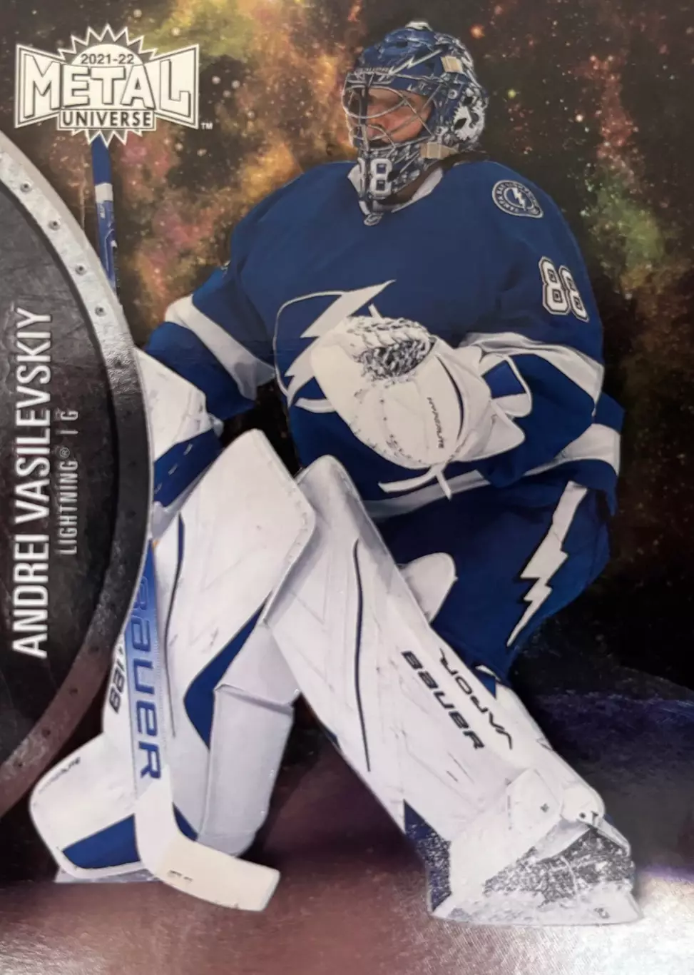 Хоккей. Карточка Андрей Василевский Tampa Bay Lightning, Салават Юлаев НХЛ-КХЛ