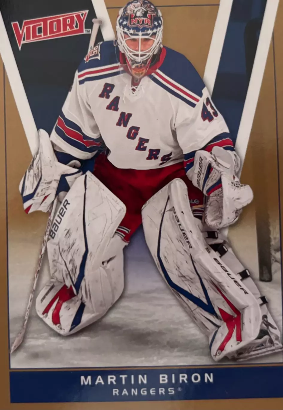 Хоккей. Карточка Martin Biron-Мартин Бирон New York Rangers - Рейнджерс НХЛ/NHL