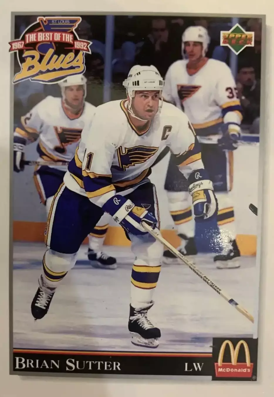 Хоккей. Карточка Brian Sutter - Брайан Саттер St. Louis Blues/Сент-Луис НХЛ/NHL