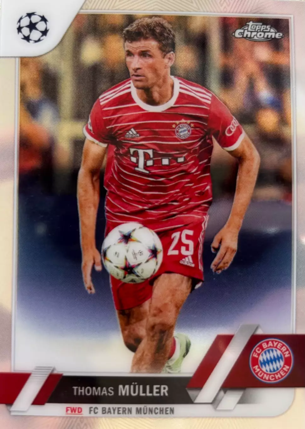 Футбол. Карточка Томас Мюллер Бавария Мюнхен Лига Чемпионов 2022-23 TOPPS