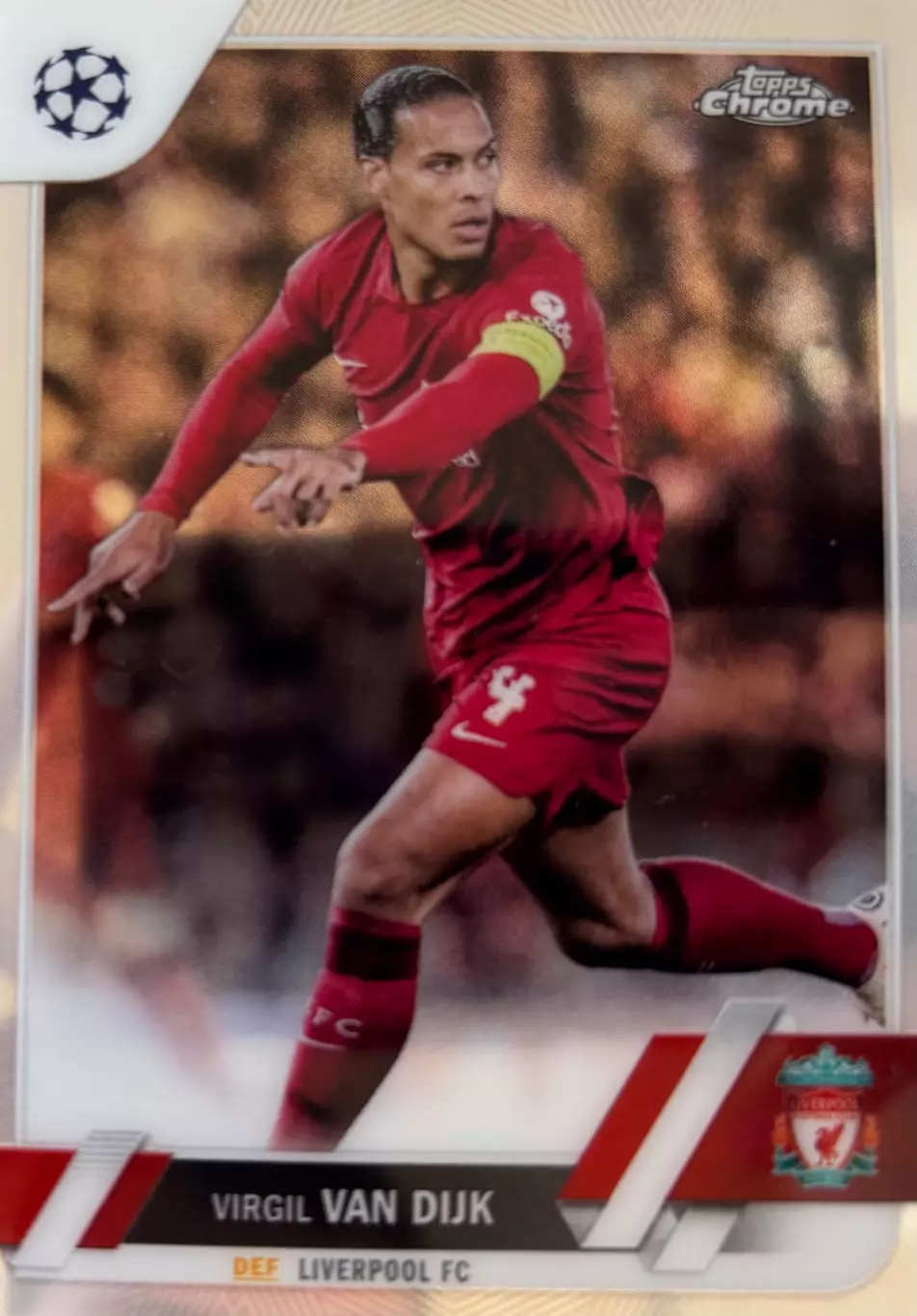 Карточка Вирджил ван Дейк Ливерпуль, Саутгемптон Лига Чемпионов 2022/23 TOPPS