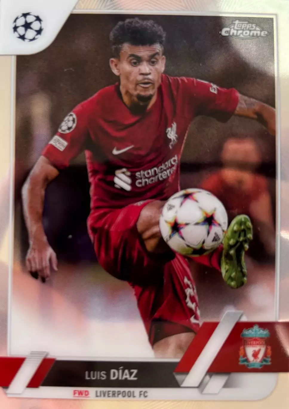 Футбол Карточка Luis Diaz/Луис Диас Ливерпуль/Порту Лига Чемпионов 2022-23 TOPPS