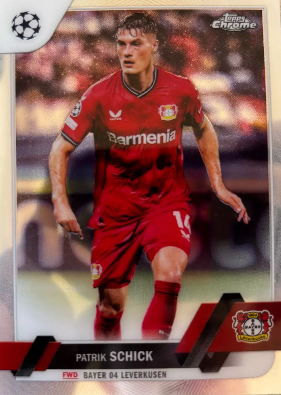 Футбол. Карточка Патрик Шик Байер 04/Рома/Сампдория Лига Чемпионов 2022-23 TOPPS