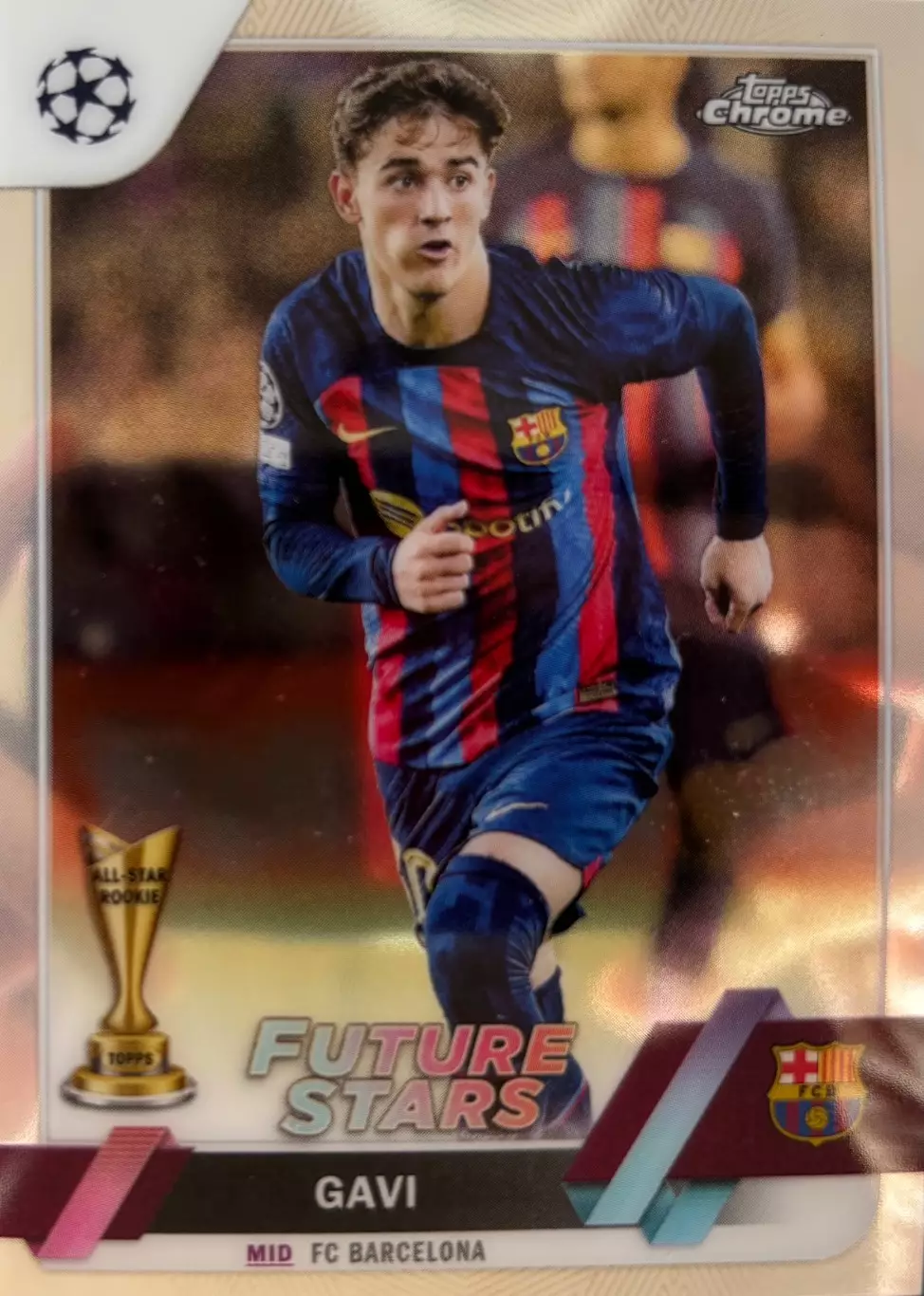 Футбол. Карточка Gavi/Гави FC Barcelona/Барселона Лига Чемпионов 2022-23 TOPPS