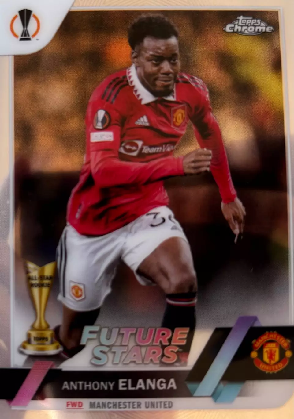 Футбол. Карточка Антони Эланга Манчестер Юнайтед Лига Европы 2022-23 TOPPS