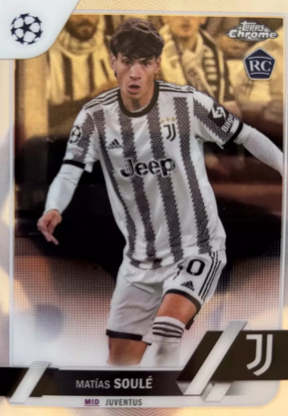 Футбол. Карточка Matias Soule/Матиас Суле Ювентус Лига Чемпионов 2022-23 TOPPS