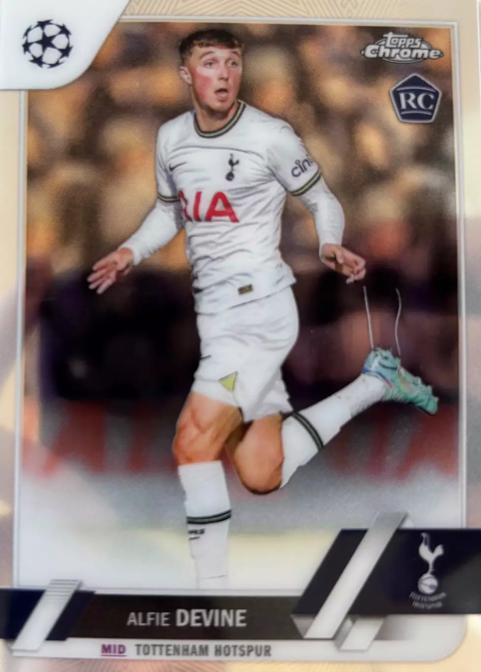 Карточка Alfie Devine/Алфи Девайн Тоттенхэм Хотспур Лига Чемпионов 2022-23 TOPPS