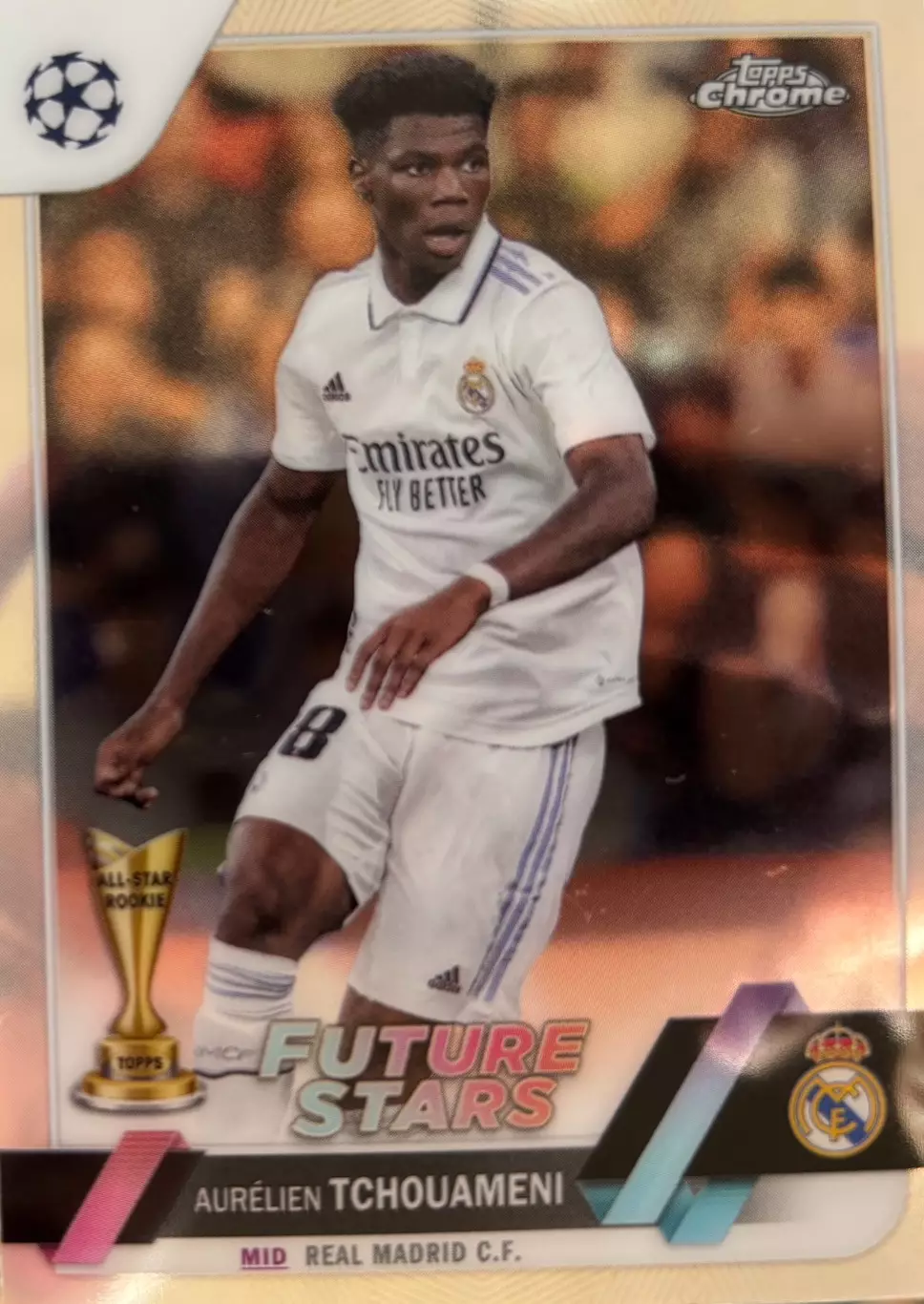 Футбол Карточка Орельен Чуамени Реал Мадрид, Монако Лига Чемпионов 2022-23 TOPPS