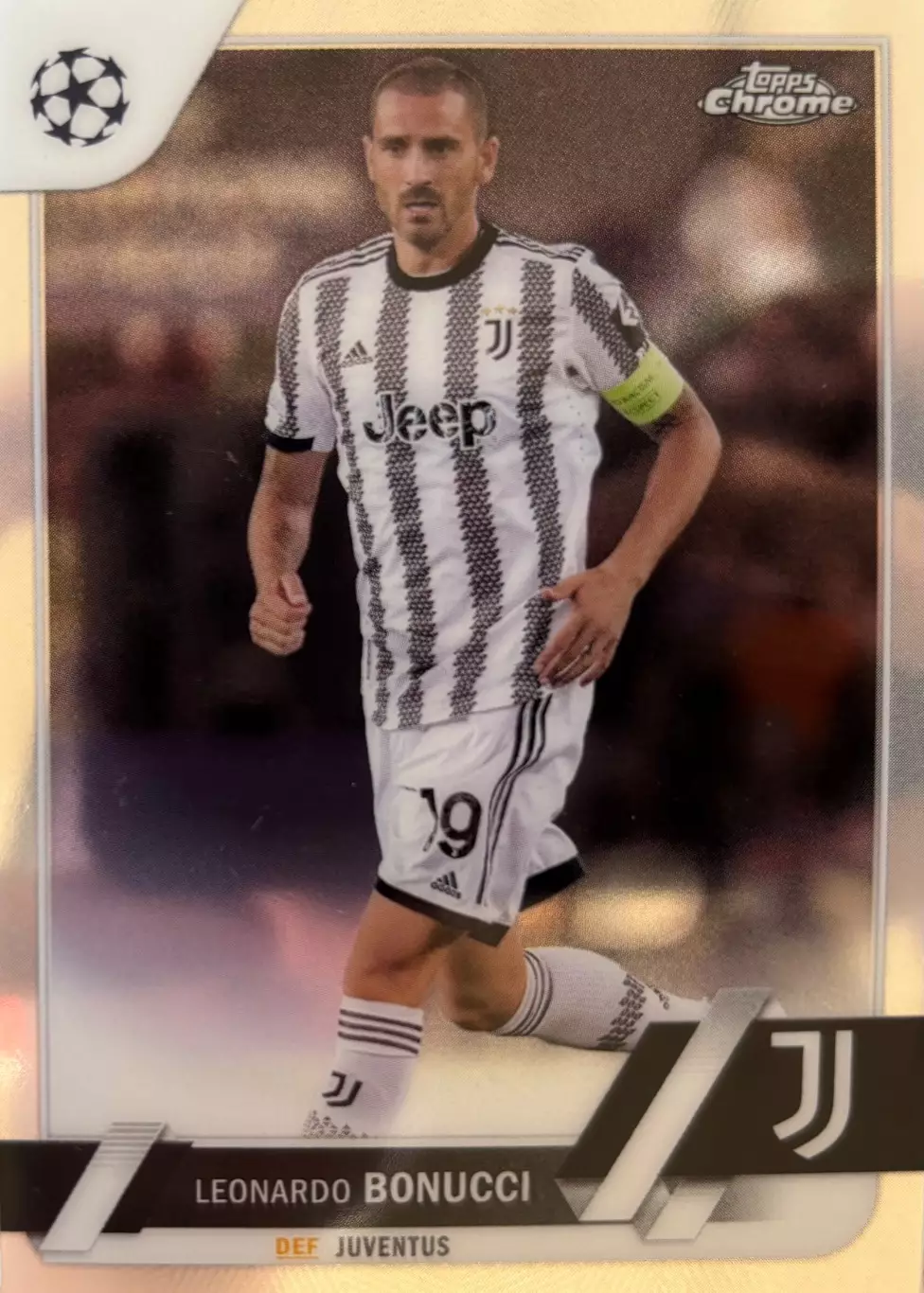 Футбол. Карточка Леонардо Бонуччи Ювентус, Милан Лига Чемпионов 2022-23 TOPPS