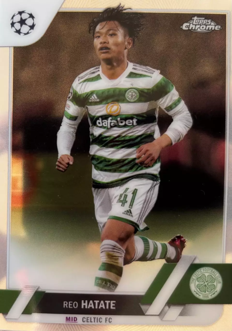 Футбол Карточка Reo Hatate/Рэо Хататэ Селтик Глазго Лига Чемпионов 2022-23 TOPPS