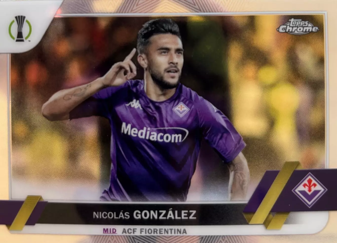 Футбол. Карточка Николас Гонсалес Фиорентина Лига Конференций 2022-23 TOPPS