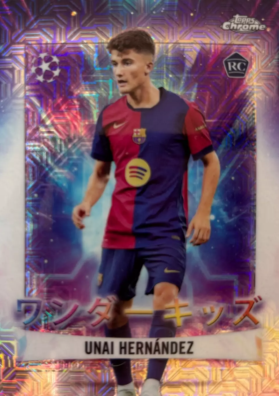 Футбол. Карточка Унаи Эрнандес Барселона, Жирона Лига Чемпионов 2024-25 TOPPS
